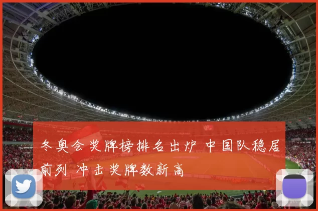冬奥会奖牌榜排名出炉 中国队稳居前列 冲击奖牌数新高